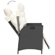 Bowery Hill 9 Piece Poly Rattan Garden Dining Set in Black/Cream White