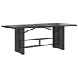 Bowery Hill 9 Piece Poly Rattan Garden Dining Set in Black/Cream White