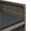 Bowery Hill Contemporary 11 Piece Poly Rattan Patio Dining Set in Gray
