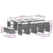 Bowery Hill Contemporary Rattan Patio Dining Set in Beige/Cream White