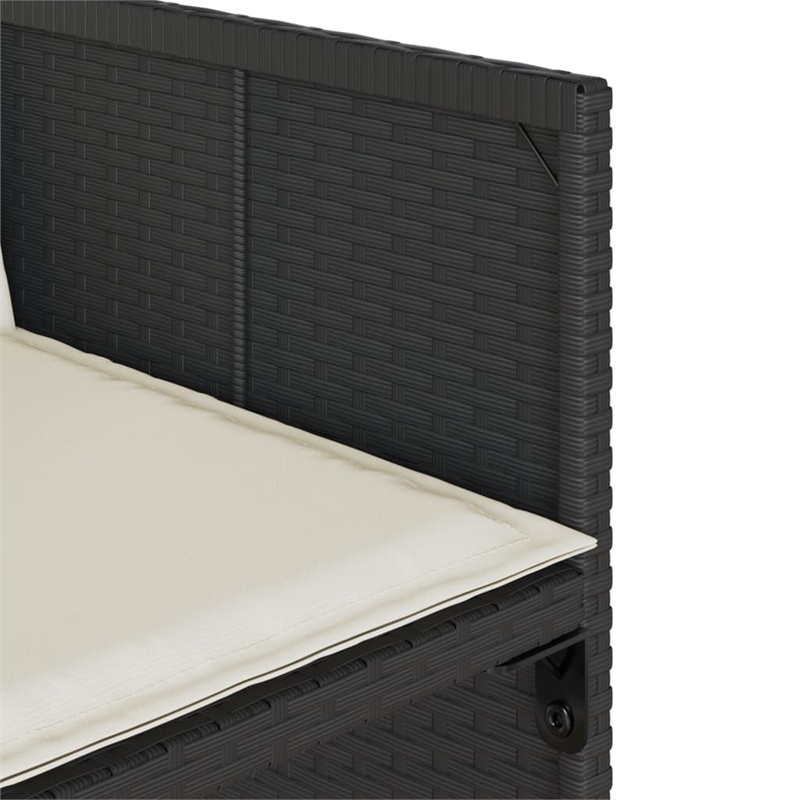 Bowery Hill 12 Piece Poly Rattan Patio Dining Set in Brown/Cream white/Black