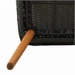 Bowery Hill 5 Piece Poly Rattan Garden Dining Set with Cushions in Black