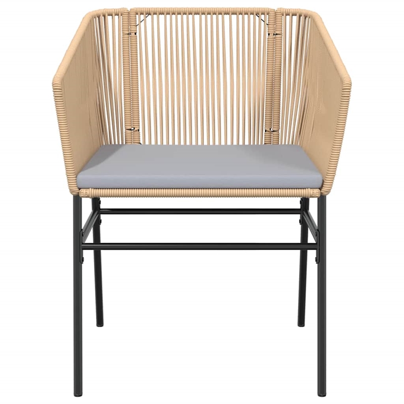 Bowery Hill Contemporary 4 Piece Garden Dining Set in Black in Brown