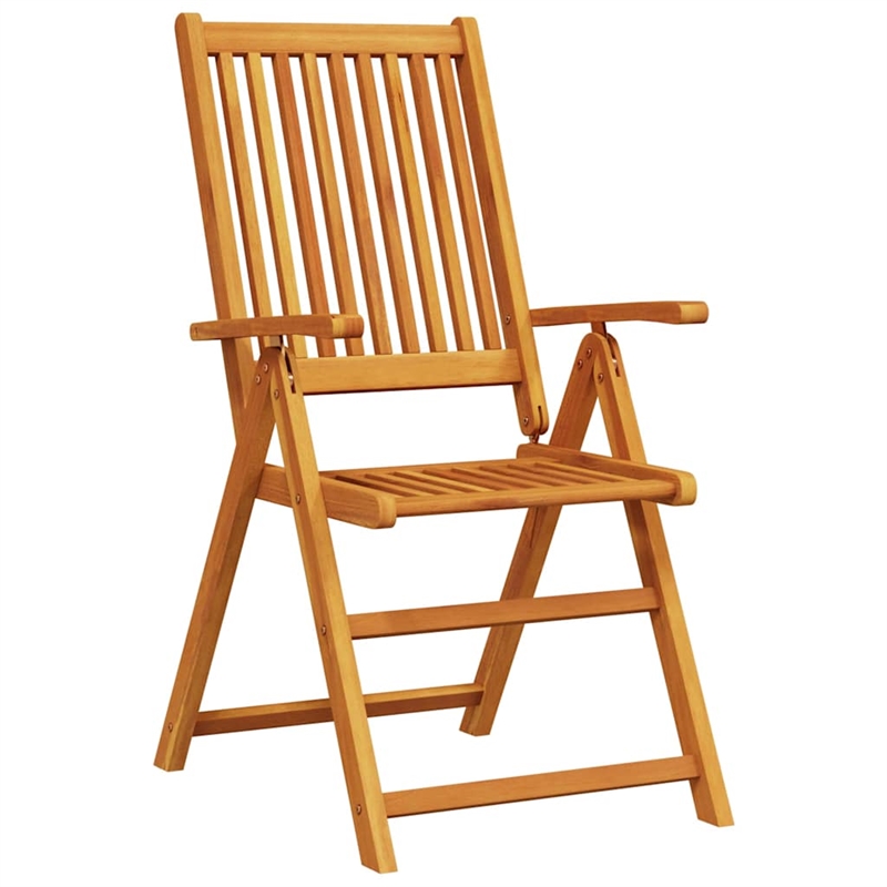 Bowery Hill Contemporary Solid Acacia Wood Garden Dining Set in Brown