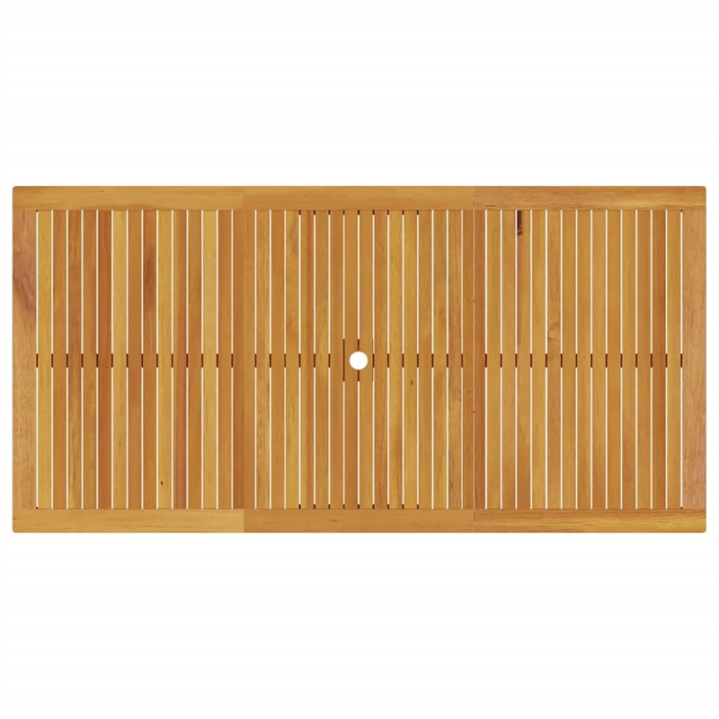 Bowery Hill Contemporary Solid Acacia Wood Garden Dining Set in Brown