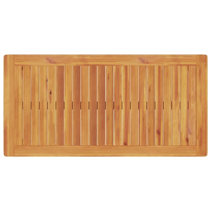 Bowery Hill Contemporary Solid Acacia Wood Garden Dining Set in Brown