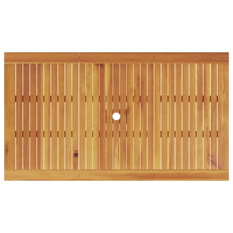 Bowery Hill Contemporary Solid Acacia Wood 5 Piece Garden Dining Set in Brown