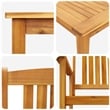 Bowery Hill Contemporary Solid Acacia Wood Garden Dining Set in Brown