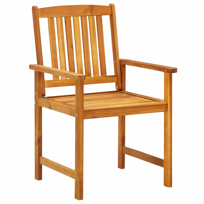 Bowery Hill Contemporary Solid Acacia Wood Garden Dining Set in Brown