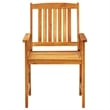 Bowery Hill Contemporary Solid Acacia Wood Garden Dining Set in Brown