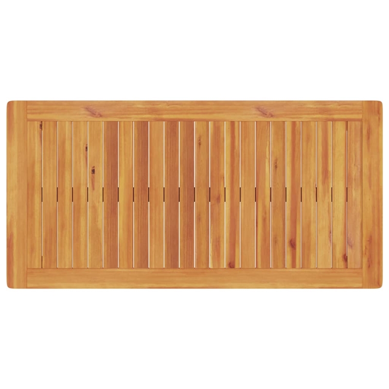 Bowery Hill Contemporary Solid Acacia Wood Garden Dining Set in Brown