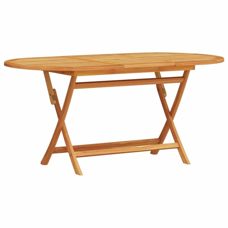 Bowery Hill Contemporary Solid Acacia Wood 7 Piece Garden Dining Set in Brown