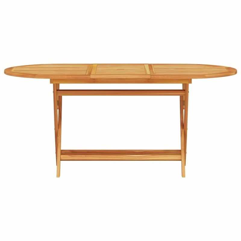 Bowery Hill Contemporary Solid Acacia Wood 7 Piece Garden Dining Set in Brown