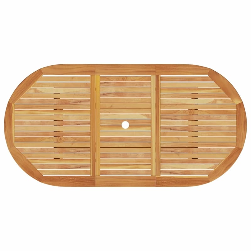 Bowery Hill Contemporary Solid Acacia Wood 7 Piece Garden Dining Set in Brown