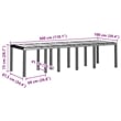 Bowery Hill Poly Rattan Garden Dining Set with Cushions in Anthracite