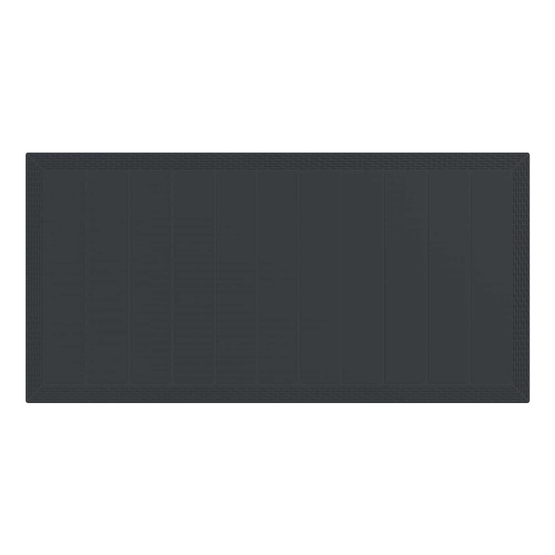 Bowery Hill Contemporary Poly Rattan Garden Dining Set in Anthracite