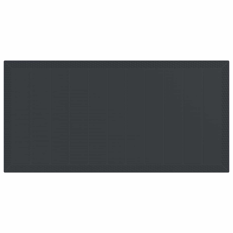 Bowery Hill Contemporary Poly Rattan Garden Dining Set in Anthracite