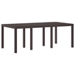 Bowery Hill Contemporary Poly Rattan Garden Dining Set in Brown