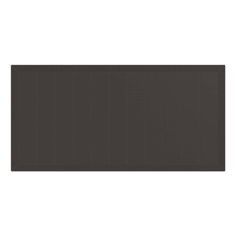 Bowery Hill Contemporary Poly Rattan Garden Dining Set in Brown