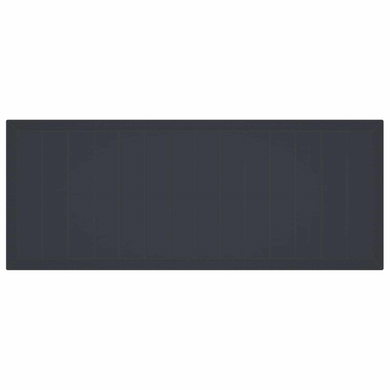 Bowery Hill Contemporary Poly Rattan Garden Dining Set in Anthracite