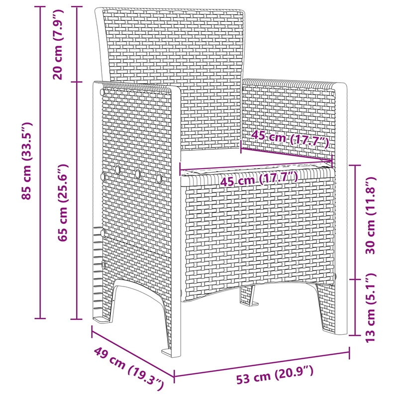 Bowery Hill 7 Piece Poly Rattan Garden Dining Set in Anthracite