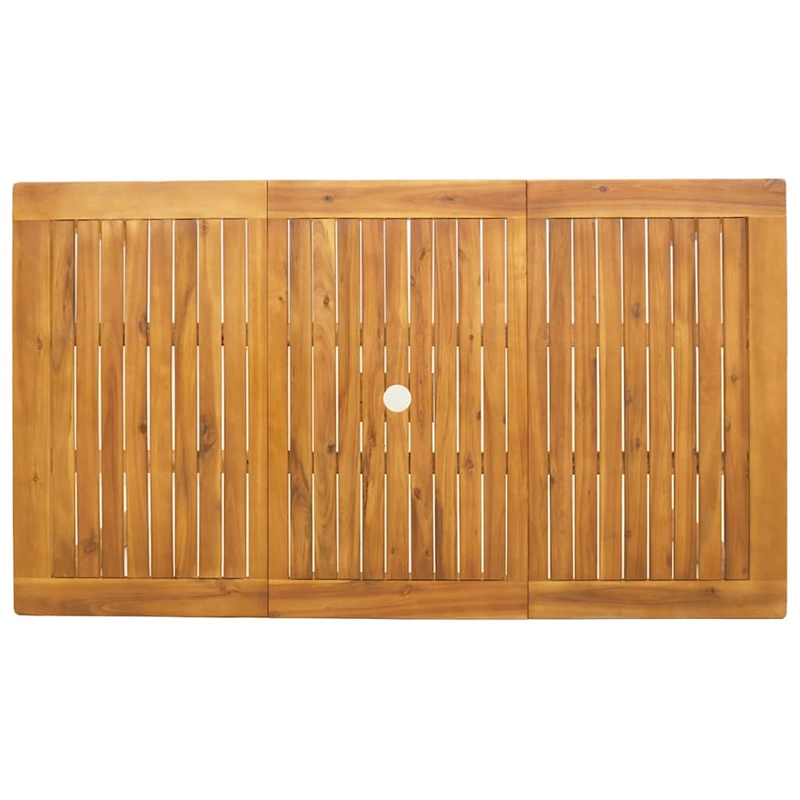 Bowery Hill Contemporary 7 Piece Steel Garden Dining Set in Brown