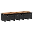 Bowery Hill 17 Piece Poly Rattan Garden Dining Set with Cushions - Black & Brown