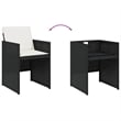 Bowery Hill 17 Piece Poly Rattan Garden Dining Set with Cushions - Black & Brown
