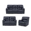 Bowery Hill 3-Piece Power Reclining Living Room Sofa Set in Ocean Blue
