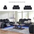 Bowery Hill Sapphire Faux Leather Power Reclining Living Room Sofa Set