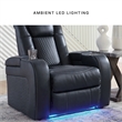 Bowery Hill Sapphire Faux Leather Power Reclining Living Room Sofa Set