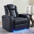 Bowery Hill Sapphire Faux Leather Power Reclining Living Room Sofa Set
