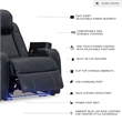 Bowery Hill Sapphire Faux Leather Power Reclining Living Room Sofa Set