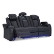 Bowery Hill Sapphire Faux Leather Power Reclining Living Room Sofa Set