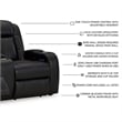 Bowery Hill Power Reclining Living Room Sofa Set in Black Faux Leather