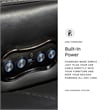 Bowery Hill Power Reclining Living Room Sofa Set in Black Faux Leather