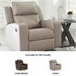 Bowery Hill Reclining Living Room Sofa Set in Pebble Faux Leather