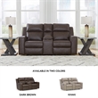Bowery Hill Brown Reclining Sofa Set with Loveseat and Recliner