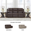 Bowery Hill Brown Reclining Sofa Set with Loveseat and Recliner