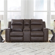 Bowery Hill Brown Reclining Sofa Set with Loveseat and Recliner