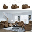 Bowery Hill 3-Piece Power Reclining Living Room Sofa Set in Brown Faux Leather