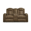 Bowery Hill 3-Piece Power Reclining Living Room Sofa Set in Brown Faux Leather