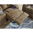 Bowery Hill 3-Piece Power Reclining Living Room Sofa Set in Brown Faux Leather