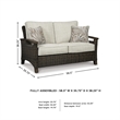 Bowery Hill Patio Set with Loveseat, Sofa, & Fire Pit Table in Brown