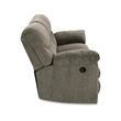 Bowery Hill 3-Piece Reclining Sofa Set in Gray  Polyester Fabric Upholstered