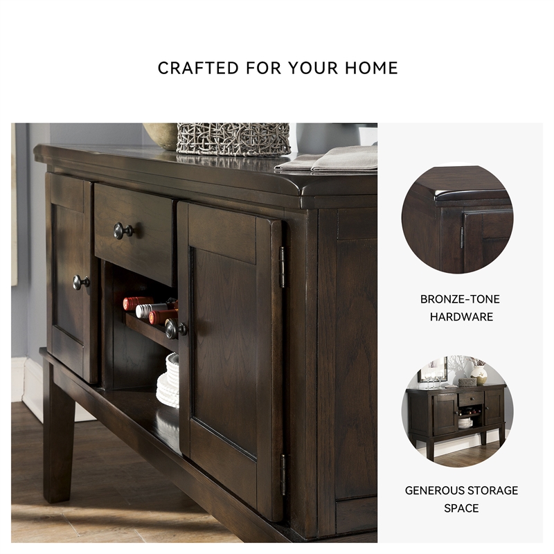 Bowery Hill Dining Set with Buffet Server, Counter Table, & 4 Stools