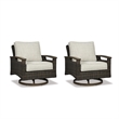 Bowery Hill Outdoor Patio Set of 4 Swivel Chairs & Sofa & Fire Pit Table