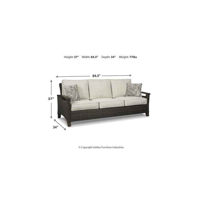 Bowery Hill Outdoor Patio Set of 4 Swivel Chairs & Sofa & Fire Pit Table