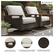 Bowery Hill Outdoor Patio Set of 4 Swivel Chairs & Sofa & Fire Pit Table