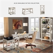 Bowery Hill Modern Farmhouse Office Set in Whitewash Finish
